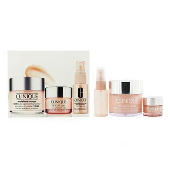 Clinique Moisture Surge Set: Moisture Surge 100H 125ml+ All About Eyes 15ml+ Moisture Surge Face Spray Thirsty Skin Relief 30ml