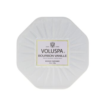 Voluspa 3 Wick Octagon Tin Candle - Bourbon Vanille