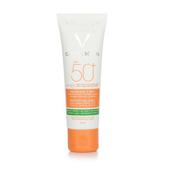 Vichy Capital Soleil Mattifying 3-In-1 Daily Shine Control Care SPF 50 - Protects, Absorbs, Controls